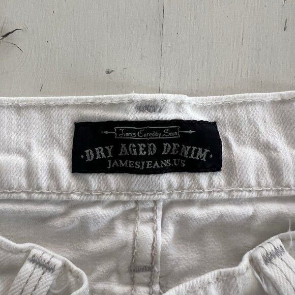 James Jeans White Jeans Bootcut Flare Dry Aged Denim Low Rise Western Coastal - Picture 11 of 13